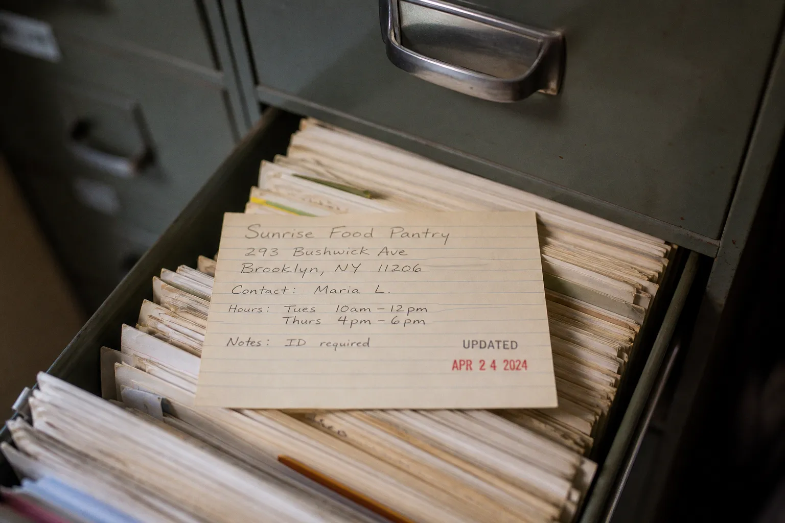 NYC food pantry directories: which database is actually updated?